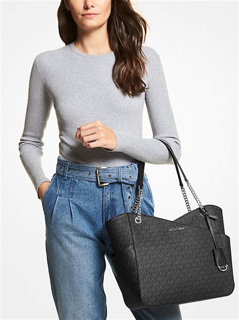 michael michael kors jet set logo shoulder bag|bandolera jet set Michael Kors.